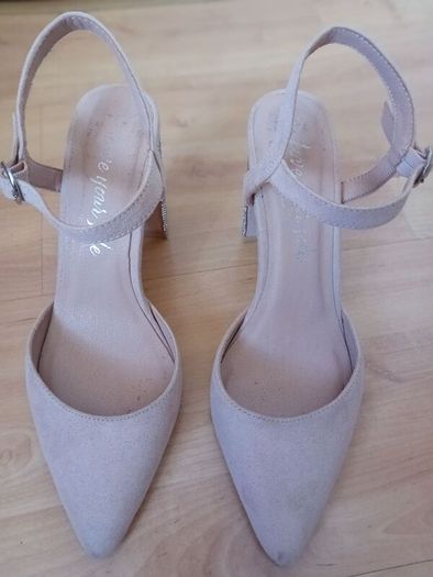 Glitter Block Heels UK4