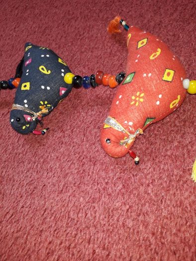 Stuffed Birds on a Hanging String Ornament / Decoration