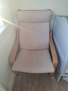 Poang chair and footrest