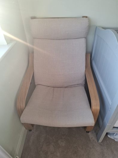 Poang chair and footrest