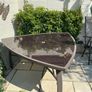 Black top Aluminium Frame Garden Table. Image 3