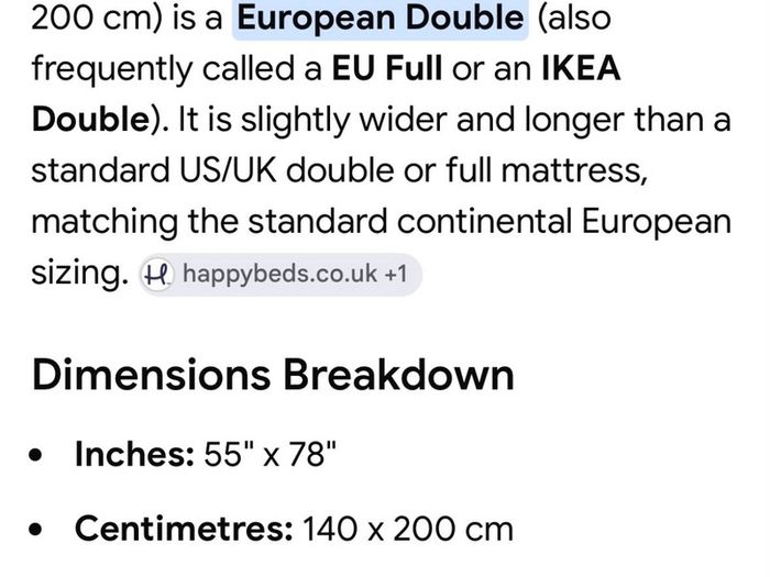 Double Mattress