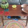 Fabulous Mid-Century Modern, 50s Style, Retro Compact-Sized Coffee Table with Slatted Magazine/Book Shelf Image 5