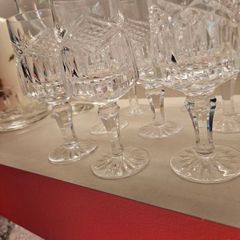 set of crystal sherry glasses