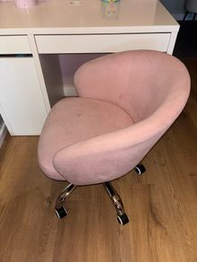 pink swivel chair