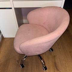 pink swivel chair