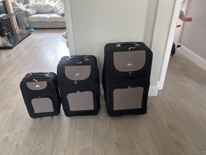 3 Piece Softside Luggage Suitcase Set