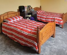 Two Solid Pine Single Beds
