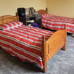 Two Solid Pine Single Beds
