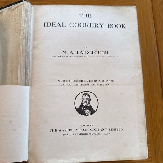 Antique The Ideal Cookery Book M.A. Fairclough Waverley Ephemera Included