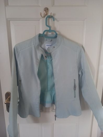 Blue Pleather Jacket 162cm / adult 6-8