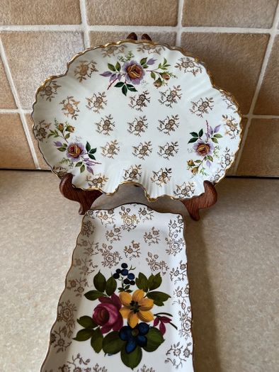 James Kent Sandwich Tray & Leaf shaped serving Dish