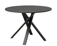 Dining Table Black Marble Effect