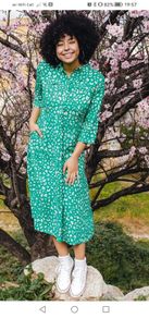 Sugarhill green paola shirt dress UK 16