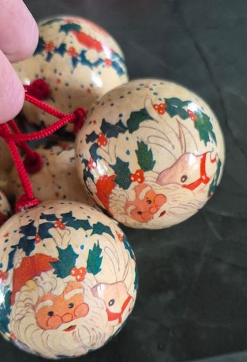 vintage set of Christmas baubles