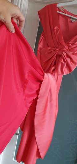Karen Millen Coral Bow Sz 10