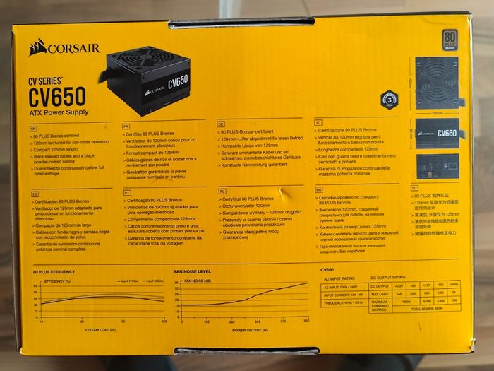 Corsair CV650 650W Power Supply Like New