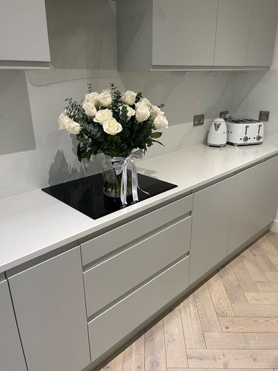 Calacatta Gold Quartz Modern Kitchen