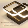 FREE EXPRESS SHIPPING LED Ceiling Light Small Square Creative Ceiling Lamp 3 Color Adjustable Modern Chandelier Lighting for Bedroom Kitchen Living Room 22W Image 5