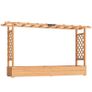 Raised Planter with Trellis, Wooden Raised Bed for Garden with Hanging Roof and Drainage Holes, Outdoor Planter Box Image 2