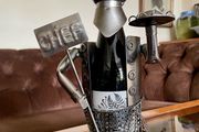 Metal Novelty Chef Wine or Sauce Bottle Holder