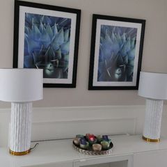 Large White and Gold Lamps (set of 2) 80 each