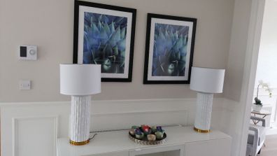 Large White and Gold Lamps (set of 2) 80 each
