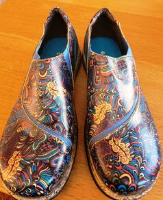 Blue multi Boho designer shoes