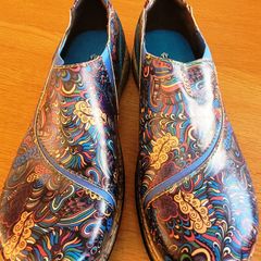 Blue multi Boho designer shoes