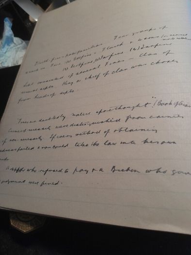 two hand written books