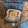 Denim cotton jacket with faux fur lining warm winter size 16 button closure in very good condition with no issues see last two photos for exact measurements FREE STANDARD POSTAGE INCLUDED Image 5