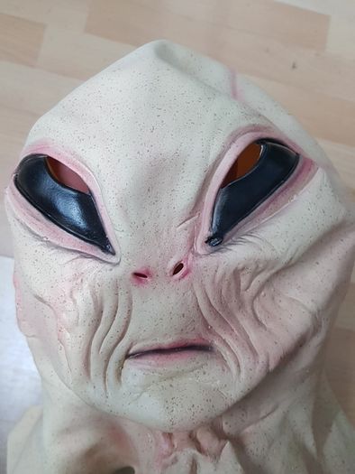 Cosplay Alien Horror Latex Mask Halloween Fancy Dress Party Headwear Ghost Props