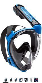 Cressi Duke Full Face Snorkel Dry Mask.