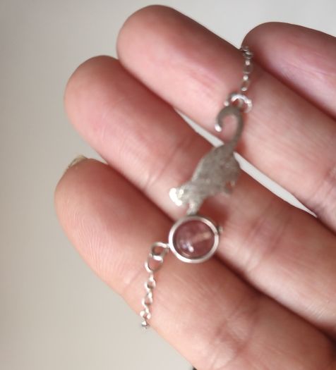 925 silver cat bracelet