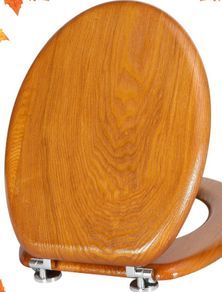 Oak toilet seat