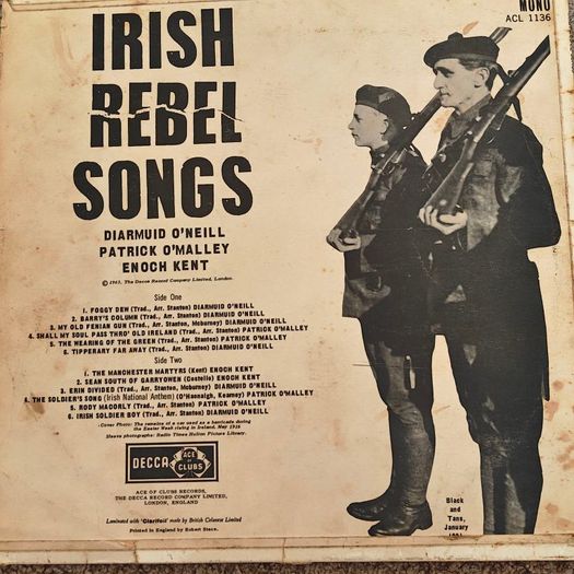 Diarmuid O'Neill, Patrick O'Malley, Enoch Kent ,  Irish Rebel Songs, Irish Folk on Lunar