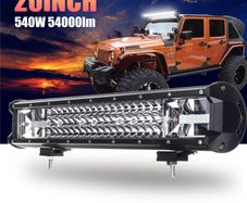 20" 540W 6000K LED Work Light Bar Offroad Driving Lamp Fog Car Truck SUV Boat US