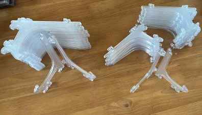 Lot of 31 clear folding display stands / easels