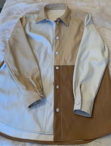 DV8 leather shirt jacket