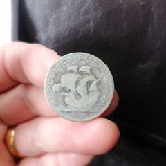 1934 Portugal Silver 5 Escudos Coin