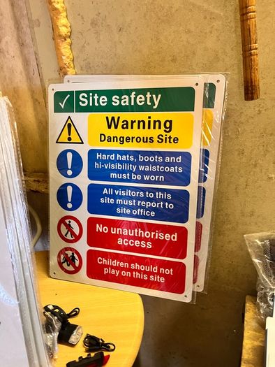 large metal signs