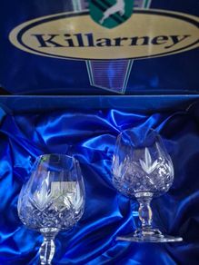 Crystal brandy glasses
