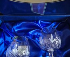 Crystal brandy glasses