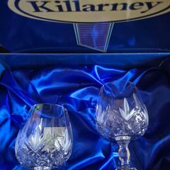 Crystal brandy glasses