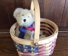 Boyd Bear Jackie BearAmerican with her American basket Collectible (not a toy)