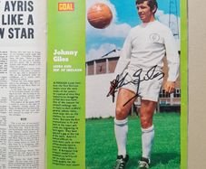 Johnny Giles autograph vintage magazine Leeds Utd