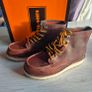 Men's Leather Moc Toe Boots UK 9/EU 43,SL-Saint Image 2