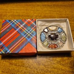 Vintage Celtic Stones Brooch
