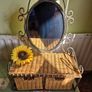 Vintage Mirror with baskets Image 2