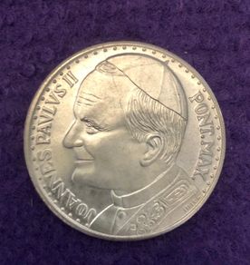 Pope John Paul II Spainish Coin Religious Medal